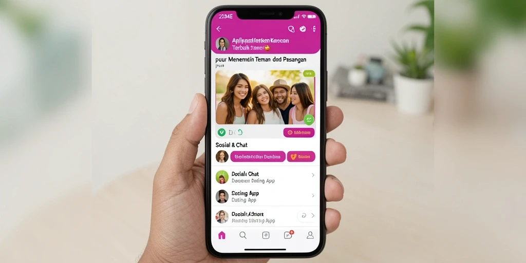 Antarmuka pengguna 234E dengan fitur kencan modern yang intuitif.