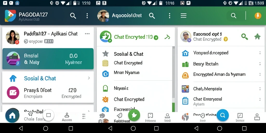 Antarmuka sederhana dan mudah digunakan di aplikasi Chat Encrypted.